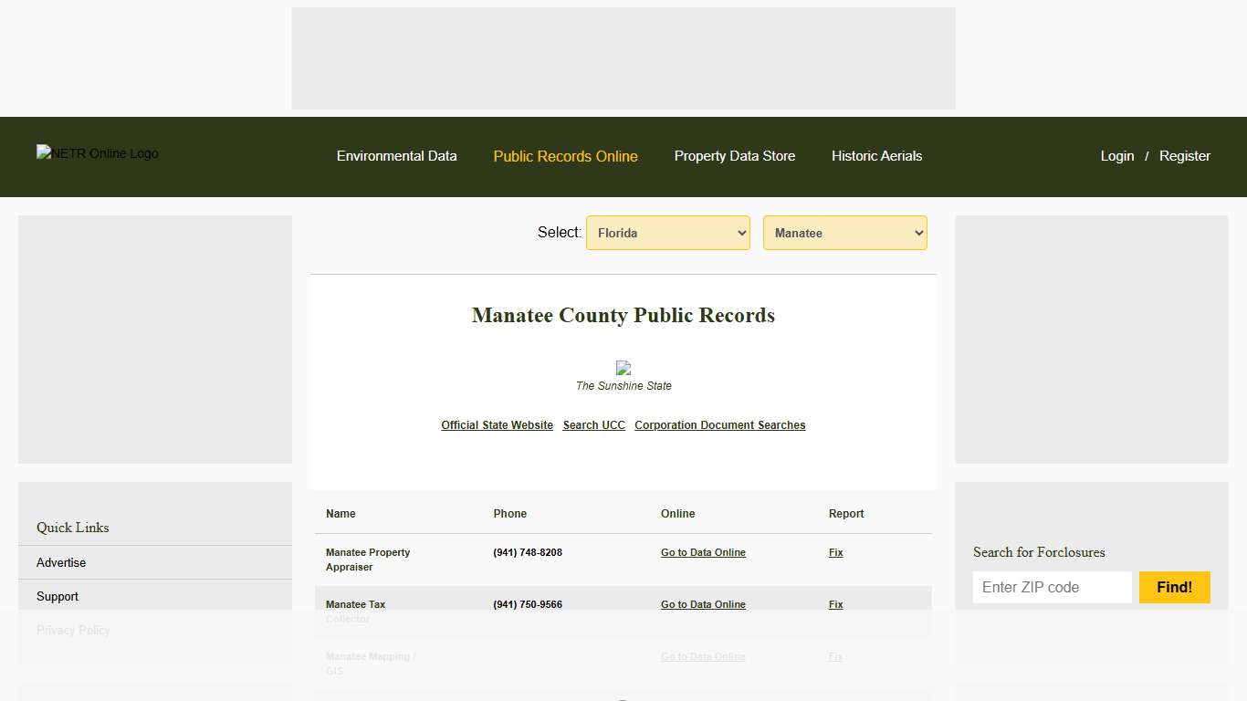 NETR Online • Manatee • Manatee Public Records, Search Manatee Records, Manatee Property Tax, Florida Property Search, Florida Assessor